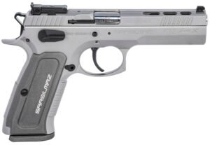 SAR USA K12STSPX K12 Sport X 9mm Luger 17+1 4.70" Stainless Target Crown Barrel, Matte Stainless Steel Ported/Serrated Slide, Matte Stainless Steel Frame w/Beavertail, Gray Polymer Grip, Right Hand