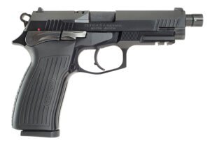 Bersa TPR9MX TPRX  Full Size Frame 9mm Luger 17+1, 4.25" Black Steel Threaded Barrel, Matte Black Serrated Steel Slide & Aluminum Frame w/Picatinny Rail, Ambidextrous