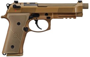 Beretta USA JS92M9A4GM M9A4  9mm Luger 5.10" Threaded Barrel 18+1, Flat Dark Earth Cerakote Polymer Frame, Serrated Steel Optic Cut Slide, Polymer Grip & Decocker Safety