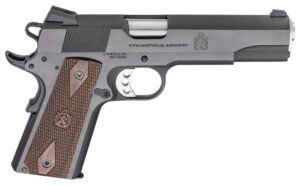 Springfield Armory PX9420 1911 Garrison 45 ACP 7+1, 5" Stainless Match Grade Steel Barrel, Salt Blued Serrated Carbon Steel Slide, Blued Steel Frame w/Beavertail, Thin-Line Wood Grip