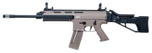 Mauser Rimfire 4150014 M-15  22 LR 22+1 16.50" Barrel w/Flash Hider, Steel Receiver w/Tan Finish, Flip Up Front & Rear Sights, Side Folding Stock w/Adjustable Cheekrest, Manual Thumb Safety