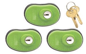 Lockdown 1118825 Keyed Trigger Lock  Open With Key Green Rubber 3 Pack