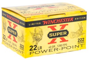 Winchester Ammo X22LRPPB Super X  22LR 40gr Plated Hollow Point 222 Per Box/10 Case