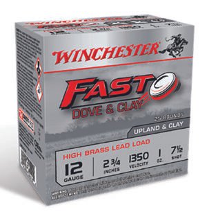 Winchester Ammo WFD127B Fast Dove & Clay High Brass 12Gauge 2.75" 1oz 7.5Shot 25 Per Box/10 Case