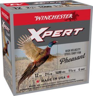 Winchester Ammo WEXP12H4 Xpert Pheasant Lead Free High Velocity 12Gauge 2.75" 1 1/8oz 4Shot 25 Per Box/10 Case