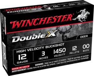 Winchester Ammo SB12300 Double X High Velocity 12Gauge 3" 12Pellets 00Buck Shot 5 Per Box/50 Case