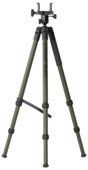 Bog-Pod 1159188 DeathGrip Infinite Tripod, Aluminum with Black/OD Green Finish, Ball Head Mount, Hybrid Foot & DeathGrip Clamping System 6.5"-59"