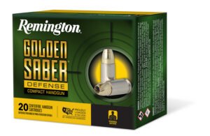 Remington Ammunition 27618 Golden Saber Defense 40S&W 180gr Brass Jacketed Hollow Point 20 Per Box/25 Case