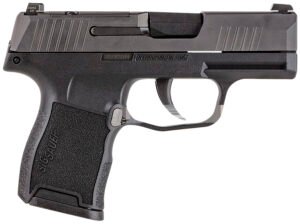 Sig Sauer 365380BSS P365  Micro-Compact 380 ACP 10+1 3.10" Black Carbon Steel Barrel, Black Nitron Optic Ready/Serrated Slide & Frame w/Sig Rail, Black Polymer Grips, Right Hand
