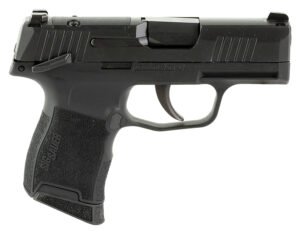Sig Sauer 365380BSSMS P365  Micro-Compact 380 ACP 10+1 3.10" Black Carbon Steel Barrel, Black Nitron Optic Ready/Serrated Slide & Frame w/Sig Rail, Black Polymer Grips, Manual Safety, Right Hand