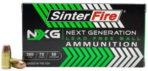 SinterFire Inc SF38075NXG Next Generation (NXG)  380ACP 75gr Lead Free Ball 50 Per Box/20 Case
