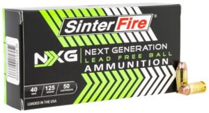 SinterFire Inc SF40125NXG Next Generation (NXG)  40S&W 125gr Lead Free Ball 50 Per Box/20 Case