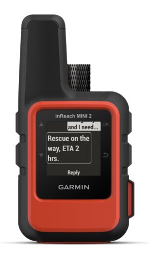 Garmin 0100260200 inReach Mini 2 Satcom Communication/SOS/Maps Black/Red Internal Rechargeable Lithium Battery Bluetooth/ANT+ GPS Yes