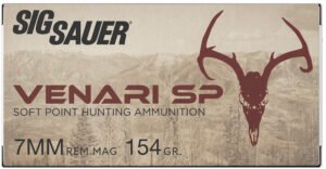 Sig Sauer V7MMSP15420 Venari  7mmRemMag 154gr Soft Point 20 Per Box/10 Case