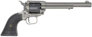 Heritage Mfg RR22C6 Rough Rider  22 LR 6 Shot. 6.50" Tungsten Gray Cerakote Steel Barrel & Frame, Black Satin Cylinder, Black Star Polymer Grip, Hammer/Thumb Safety, Exposed Hammer