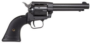 Heritage Mfg SRR22BS4PG Rough Rider  22 LR 6 Shot, 4.75" Black Satin Steel Barrel, Frame & Cylinder, Black Polymer Grip, Manual Thumb Safety, Exposed Hammer