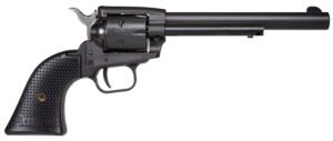 Heritage Mfg SRR22BS6PG Rough Rider  22 LR 6 Shot, 6.50" Black Satin Steel Barrel, Frame & Cylinder, Black Star Polymer Grip, Manual Thumb Safety, Exposed Hammer