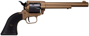 Heritage Mfg SRR22A6 Rough Rider  22 LR 6 Shot, 6.50" Burnt Bronze Cerakote Steel Barrel & Frame, Black Satin Cylinder, Black Polymer Grip, Hammer/Thumb Safety, Exposed Hammer