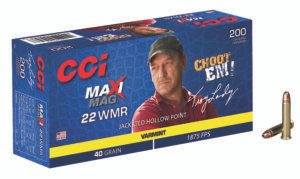 CCI 958 Maxi-Mag Varmint 22WMR 40gr Jacketed Hollow Point 200 Per Box/10 Case