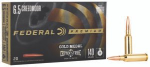 Federal GM65CRDOTM1 Gold Medal Centerfire Rifle 6.5Creedmoor 140gr Open Tip Match 20 Per Box/10 Case