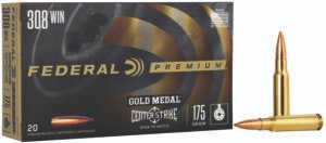 Federal GM308OTM2 Premium Gold Medal 308Win 175gr Open Tip Match 20 Per Box/10 Case