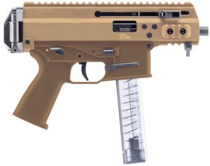 B&T Firearms BT36045CT APC9K Pro 9mm Luger 30+1 4.30" Black Threaded Barrel, M-LOK Handguard, Coyote Tan Aluminum Picatinny Rail Receiver, Coyote Tan Polymer Grips, Ambidextrous