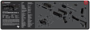 TekMat TEKR36CZSCORPION CZ Scorpion EVO 3 Cleaning Mat Black/Gray Rubber 12"x36" CZ Scorpion EVO 3 Parts Diagram