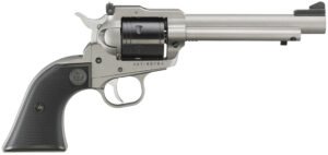 Ruger 2033 Super Wrangler  22 LR/22 WMR 6 Shot 5.50" Silver Cerakote Steel Barrel & Frame, Black Cylinder, Black Checkered Polymer Grip, Transfer Bar Safety, Exposed Hammer