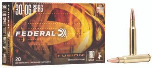 Federal F3006FS3 Fusion  30-06Springfield 180gr Bonded Soft Point 20 Per Box/10 Case