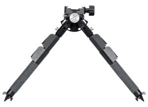 Mdt Sporting Goods Inc 106293BLK CKYE-POD Gen 2 Double Pull, Black Aluminum, 9"-18.50", 360 Degrees Pan, Spiked Feet, Integrated Barricade Stop, Fits ARCA/Picatinny/RRS Dovetail Rails