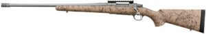 Ruger 57162 Hawkeye FTW Hunter Full Size 308 Win 4+1 22"  Matte Stainless Threaded Barrel, Picatinny Rail Stainless Steel Receiver, Speckled Tan/Black HS Precision Synthetic Stock, Left Hand