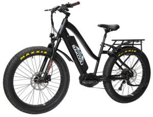 Bakcou E-bikes BMST26BB21 Mule ST 26 Matte Black 18" w/Stand Over Height of 26" Frame, Shimano Alivio Hill-Climbing 9 Speed Bafang M620 Ultra Motor, 35+ mph Speed