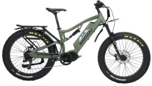 Bakcou E-bikes BS19GB25 Storm 25 Large Matte Army Green 19" w/Stand Over Height of 30.50" Frame, Sram 9sp, 40t Front & Sram 11-34t Rear Cassette Bafang M620 Ultra Motor