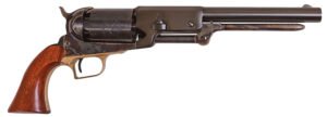 Cimarron CA020 1847 Walker Dragoon .44 Cal 5 Shot, 9" Blued Octagon/Round Steel w/Engraving Barrel, Blued Engraved Cylinder, Color Case Hardened Steel Frame w/Slim Walnut Grip