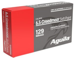 Aguila 81489AG   6.5Creedmoor 129gr InterLock Boat Tail Soft Point 20 Per Box/10 Case