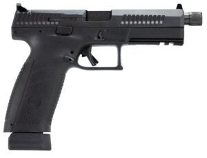 CZ-USA 91556 P-10 F  9mm Luger 21+1 5.10" Black Steel Threaded Barrel, Black Nitride Optic Ready/Serrated Steel Slide, Black Polymer Frame w/Picatinny Rail, Ambidextrous