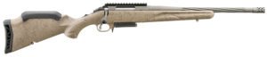 Ruger 46928 American Ranch Gen II Full Size 6.5 Creedmoor 3+1 16.10" Cobalt Cerakote Spiral Threaded Barrel, Picatinny Rail Steel Receiver, Flat Dark Earth Splatter Adj Comb Synthetic Stock