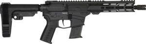 CMMG 57A340FAB Banshee MK57 5.7x28mm 20+1 8" Black Nitride Medium Taper Threaded Barrel, EML 7" M-LOK Handguards, Black Armor Cerakote Aluminum Picatinny Rail Receiver, CMMG Zeroed Grips