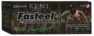 Kent Cartridge CC123FSP363X5 Fasteel + Precision Steel Sports South Exclusive 12 Gauge 3" 1 1/4 oz 3x5 Shot 100 Per Box/2 Cs