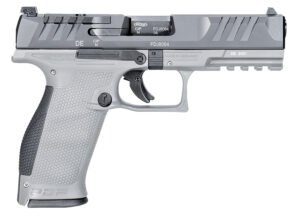 Walther Arms 2858371NP3 PDP  Full Size Frame 9mm Luger 18+1 4.50" Stainless Polygonal Rifled Barrel, Optic Ready/Serrated Steel Slide, Gray Polymer Frame w/Picatinny Rail Ambidextrous