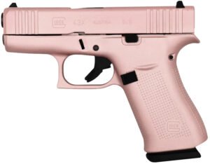 Glock PX4350204RGPCT G43X  Slim Sub-Compact Frame 9mm Luger 10+1 3.41" Black GMB Barrel, Rose Gold Cerakote Steel Serrated Slide & Polymer Frame w/Beavertail, Textured Polymer Grip, Ambidextrous