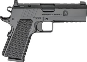 Springfield Armory PX9228LAOS 1911 Emissary 45 ACP 8+1 4.25" Stainless Steel Barrel Optic Ready Black Carbon Steel Slide VZ Grips Thin-Line G10 Grip
