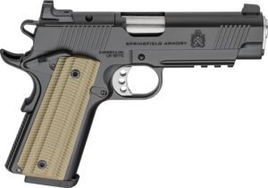 Springfield Armory PO9228AOS 1911 Operator 45 ACP 8+1 4" Black Cerakote Optic Ready Carbon Steel Slide Black Cerakote VZ G10 Grip