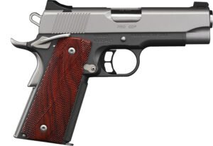 Kimber Mfg, Inc 3000243 CDP Pro 9mm Luger 9+1 4" Stainless Steel Barrel, Kimpro II Silver Serrated Stainless Steel Slide, Kimpro II Gray Aluminum Frame w/Beavertail Rosewood Grip