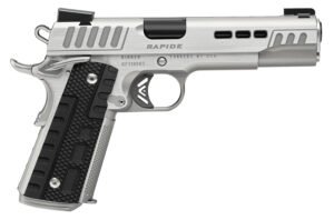 Kimber Mfg.,inc 3000428 Rapide Frost 9mm Luger 9+1 5" Black DLC Stainless Steel Barrel, Kimpro II Silver Lightening Cut/Serrated Stainless Steel Slide & Frame w/Beavertail, Black G10 Grip