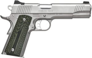 Kimber Mfg, Inc 3200342 TLE II  45 ACP 7+1 5" Stainless Match Grade Barrel, Satin Silver Serrated Stainless Steel Slide & Frame w/Beavertail, Aggressively Textures G-10 Grip