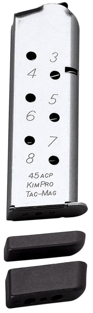 Kimber Mfg.,inc 1100721A Tac-Mag  8rd 45 ACP Silver Stainless Steel
