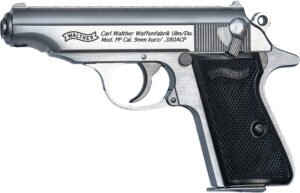 Walther Arms 4796027 PP  380 ACP 7+1 3.90" Stainless Steel Barrel, Stainless Serrated Steel Slide, Stainless Aluminum Frame w/Beavertail, Textured Polymer Grip