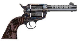 Traditions SAT73002FT 1873 Trump-Fight 45 Long Colt 6 Shot 4.75" Blued "Trump" w/Engraved Barrel, "Fight" Engraved Cylinder, Color Case Hardened Steel Frame, Walnut w/Trump Design Grip, Exposed Hammer