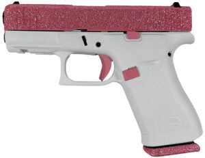 Glock PX4350204NBGF G43X  Sub-Compact Frame 9mm Luger 10+1 3.41" Black GMB Barrel, Bubblegum Cerakote Serrated Steel Slide, Frost Cerakote Polymer Frame w/Beavertail, Ambidextrous